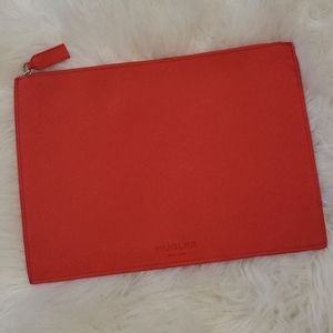 Thierry Mugler large red cosmetics case pouch bag